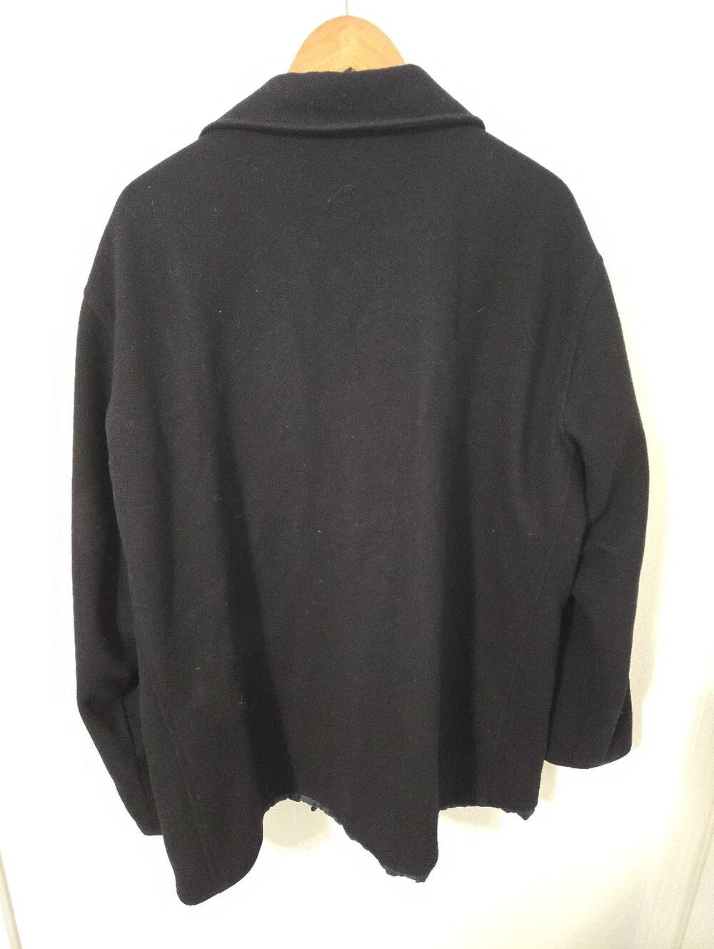 Ralph Lauren Polo Wool Jacket Mens Large Dark Blue Zip Up Preppy
